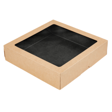 Упаковка с окном OneBox 1500/bBLACK (200*200/40) 1EA 25шт/уп 6уп(150шт)/кор