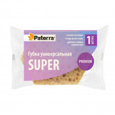 Губки SUPER универсальные, с ретиркулированным пенополиуретаном, 1шт в уп, PATERRA 60уп/кор