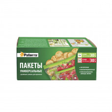 Пакеты универ. с двойным замком, 60шт 15,5*15см, 18,5*21см "Авокадо, яблоко" Paterra 12уп/кор